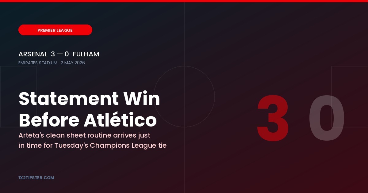Arsenal 3-0 Fulham: Statement Win Before Atlético Madrid Showdown