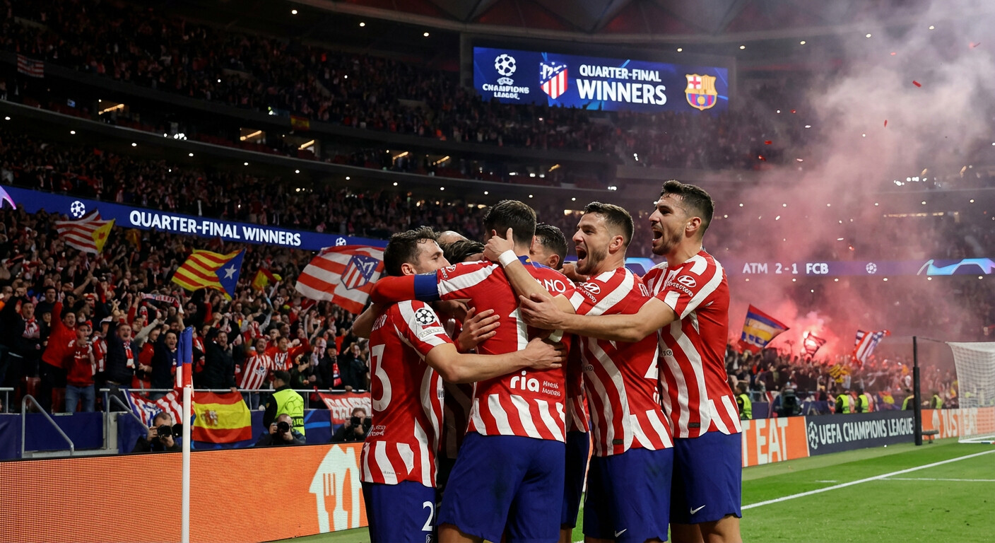 Atletico Madrid Reach First Champions League Semi-Final in Nine Years After Surviving Barcelona Comeback