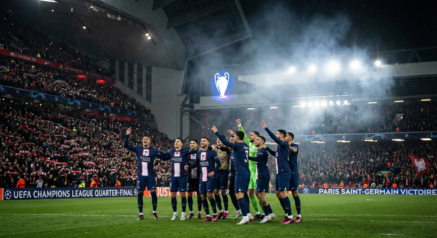 Dembele Double at Anfield Sends PSG Into Champions League Semi-Finals as Liverpool Exit 0-4 on Aggregate